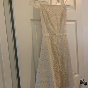 White eyelet urban outfitters skater dress